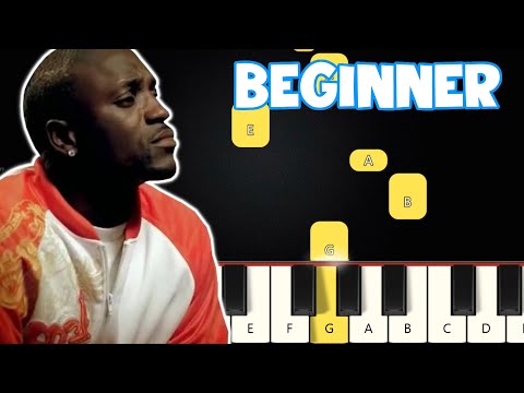 Lonely - Akon | Beginner Piano Tutorial | Easy Piano