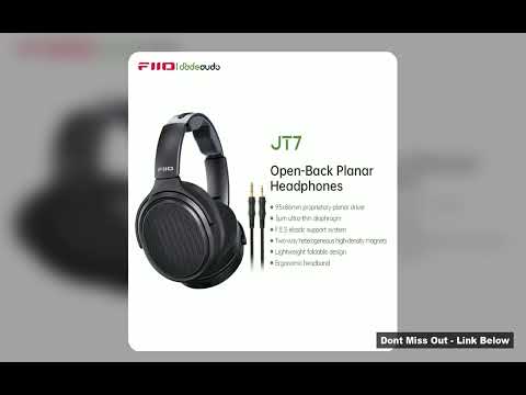 FiiO JT7 OverEar Planar Magnetic Audiophile Headphones with 95x86mm Planar Driver designAdjustable H