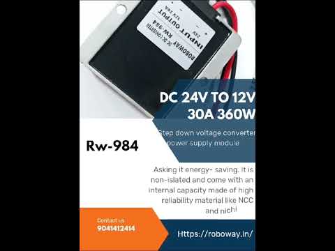Roboway Dc 24v To 12v 30a 360w Step Down Voltage Converter Power Supply Module Ip68