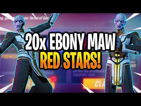 *NEW* 20x EBONY MAW RED STAR ORB OPENING! - MARVEL Strike Force - MSF