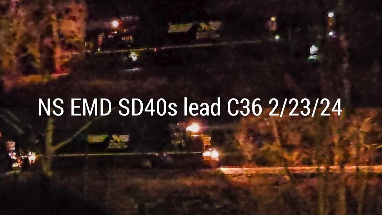 EMD trio on nighttime Norfolk Southern local train