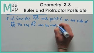 Geometry: 3-3 Ruler and Protractor Postulates