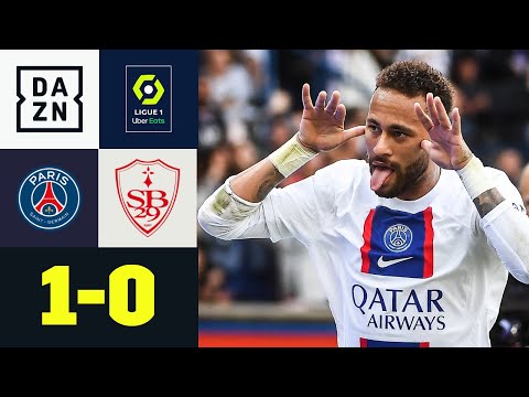 PSG verteidigt Platz eins - Neymar trifft bei Arbeitssieg: PSG - Brest 1:0 | Ligue 1 | DAZN