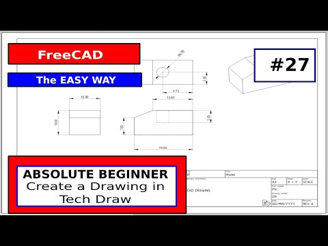 FreeCAD for Beginners #27 Tech Draw