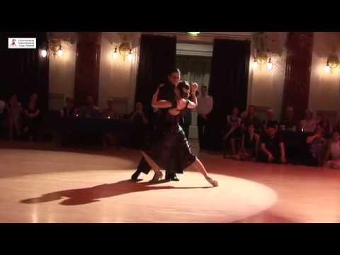  Fernanda Grosso  and  Alejandro Ferreyra  are  dancing  to  "  El Marne  "  at  Cheltenham International Tango Festival  in  2016