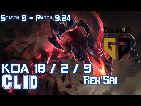 Gen Clid REK'SAI vs LEE SIN Jungle - Patch 9.24 KR Ranked