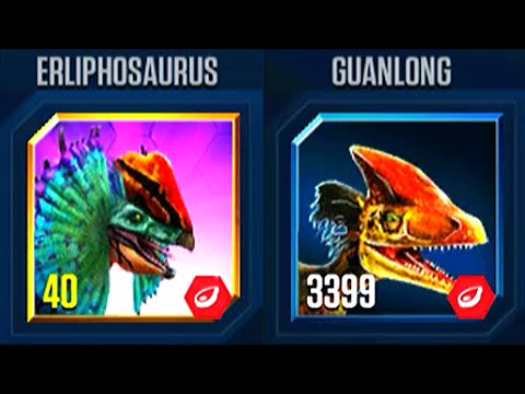 ERLIPHOSAURUS VS GUANLONG | JURASSIC WORLD THE GAME