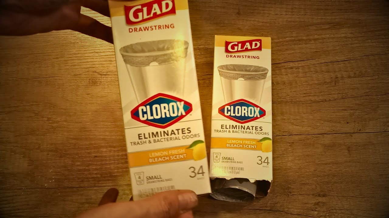 Glad Small Drawstring Trash Bags with Clorox 4 Gallon Trash Bags Lemon Fresh Scent - Product Video