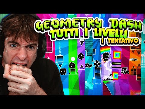 PROVO la SFIDA IMPOSSIBILE di GEOMETRY DASH!! (TUTTI i LIVELLI in 1 TENTATIVO)