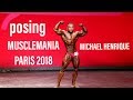 Michael Henrique posing Musclemania Paris 2018