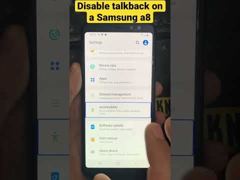 Disable talkback or voice assistant in Samsung a6/a8