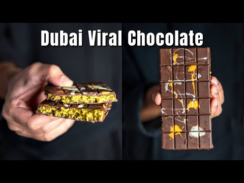 Tried the VIRAL Dubai Chocolate… Is It Really THAT Good? Homemade Dubai Kunafa Chocolate Bar!