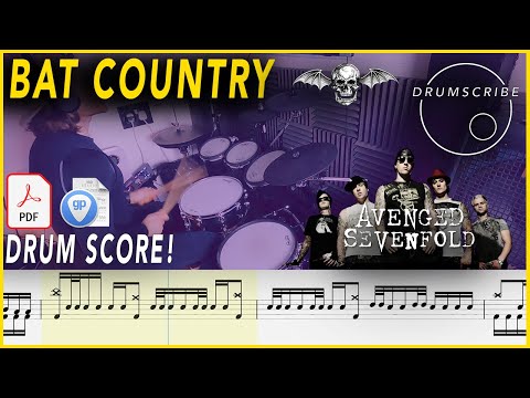 Bat Country - Avenged Sevenfold | DRUM SCORE Sheet Music | #214 DRUMSCRIBE
