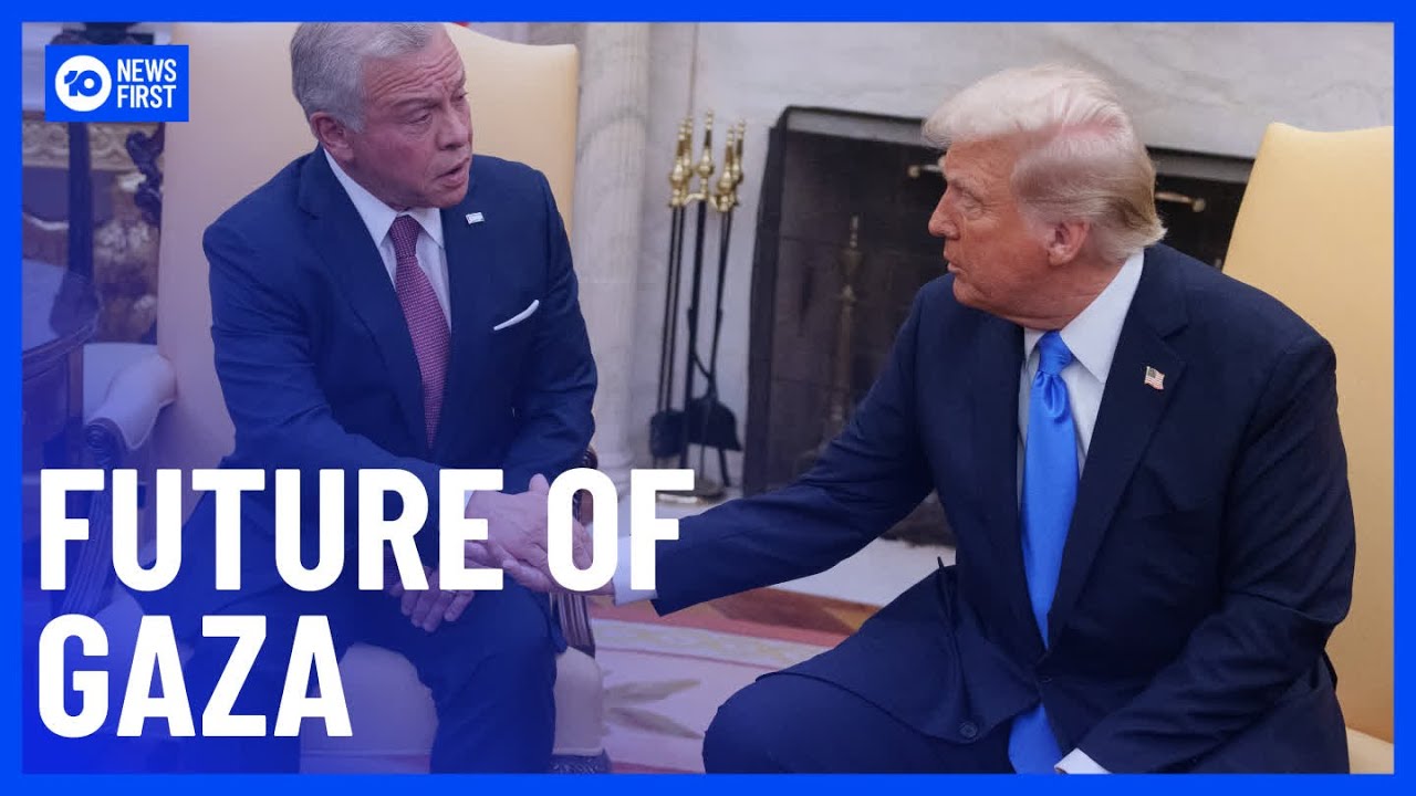 Trump Repeats Plan To Remove Palestinians In Meeting With King Of Jordan | 10 News First