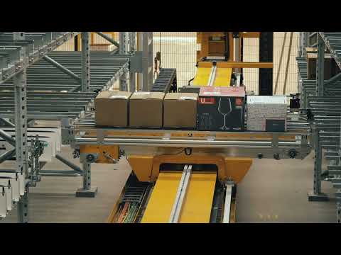 Magazzino automatico alta densità in asservimento a pallettizzazione mista