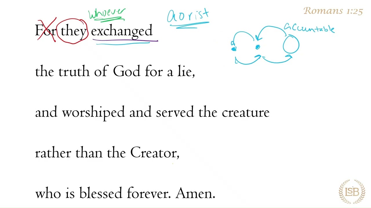 BTV: Romans 1:25a