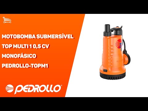Motobomba Submersível Top Multi 1 0,5 CV Monofásico 110V PEDROLLO-TOPM1 - Vídeo