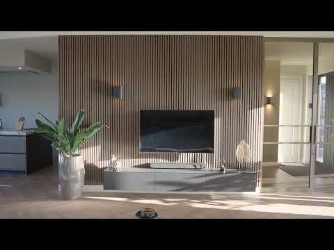 Impression of TV wall - Cinewall Wooden Wall Panels project | Akupanel – Akustikpaneele