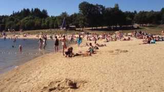 preview picture of video 'Beach at Lac de Saint Pardoux, August 2013 - La Maison de Cromac'