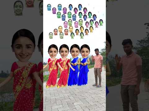 Four cute pink colour bhabi correct head matching with tu radha meri main shyam tera songs#shorts