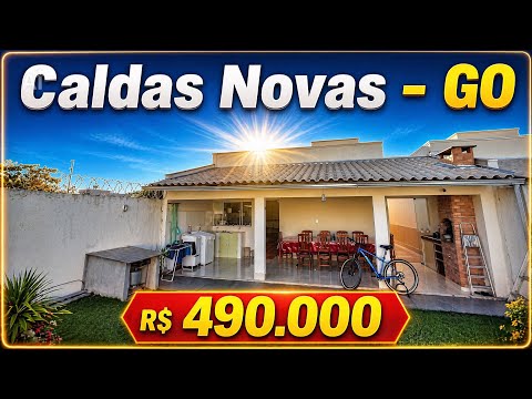 CASA À VENDA EM CALDAS NOVAS GOIÁS | 3 QUARTOS | R$ 490 MIL