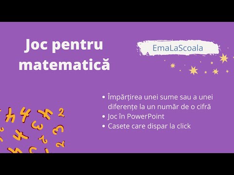 Joc in PowerPoint pentru matematica la clasa 3