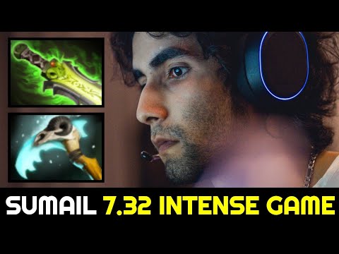 SUMAIL 7.32 New Patch Intense Game — Ethereal Blade Leshrac vs 6 Slotted Drow Ranger Dota 2