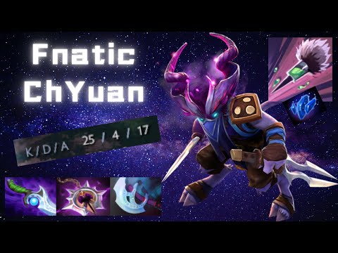 DOTA2 FNATIC CHYUAN MVP RIKI 25KILL HIGH SCORE GAME !!!
