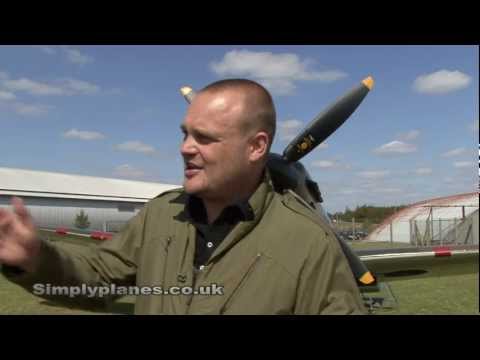 HD video - Al Murray The Pub Landlord Spitfire flight at Imperial War Museum Duxford