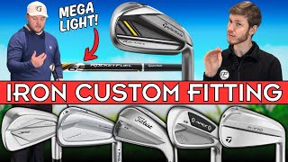 Light Graphite Shafts...With PGA Tour Swing Speed 🤔 SUPER In Depth Iron Custom Fitting Session!!