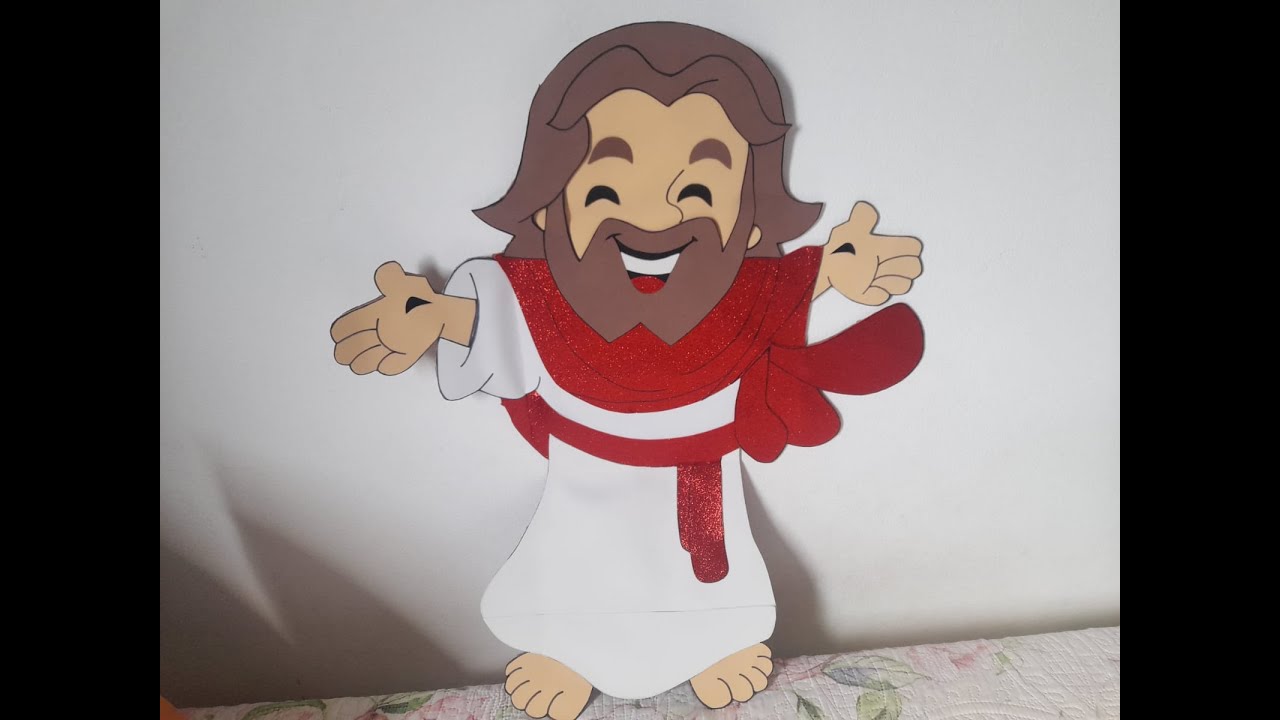 JESUS EM E.V.A - PASSO A PASSO #diy #façavocêmesmo #arte #eva #jesus