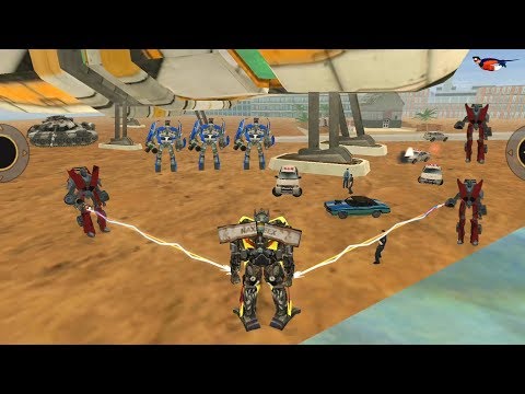Vegas Crime Simulator(Transformer Fight Car Robot on Sea) 💪CAR ROBOT DUAL SIDE ATTACK - Gameplay HD