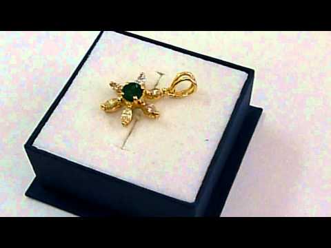 diamond emerald pendant