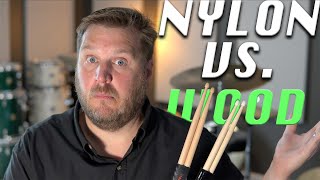 Video thumbnail for The TRUTH About Nylon Tip Drum Sticks | Blind Test. Are they better than Wood Tips? by Tim Metz