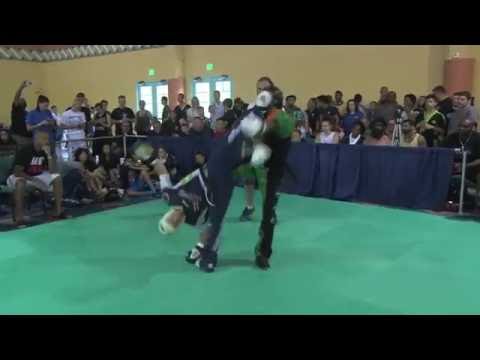 Robbie Lavoie spinning head kick for a KO at 2015 U.S. Open World Martial Arts Championships