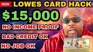 This $15,000 Lowes Credit Card Instantly Approves Anyone with Bad Credit Soft Pull Preapproval!
