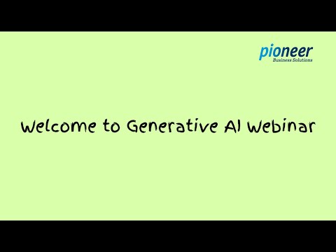 Generative AI by Mayur from Pioneer Business Solutions.