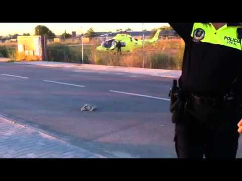 Una mujer se quema en Espartales