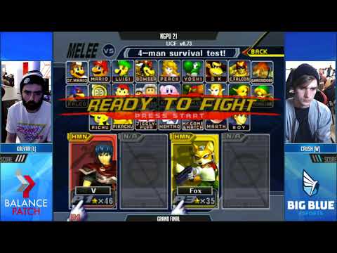 NGPU 21 SSBM - Kalvar [L] (Marth) vs. Crush [W] (Fox) - Melee GF