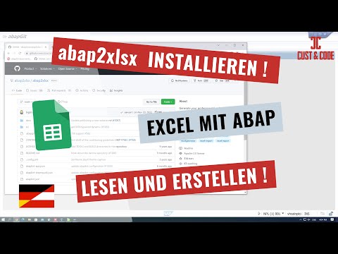ABAP2XLSX Installieren - Excel mit ABAP - Lesen und Erstellen [deutsch]