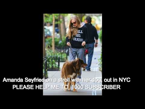Amanda Seyfried on a stroll with her dog, out in NYC