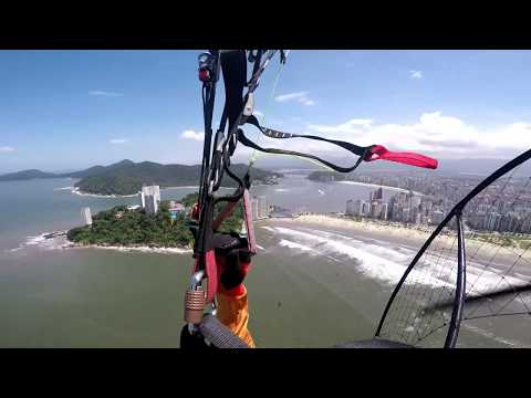 Voo 97 de Paramotor IKE Costa em São Vicente