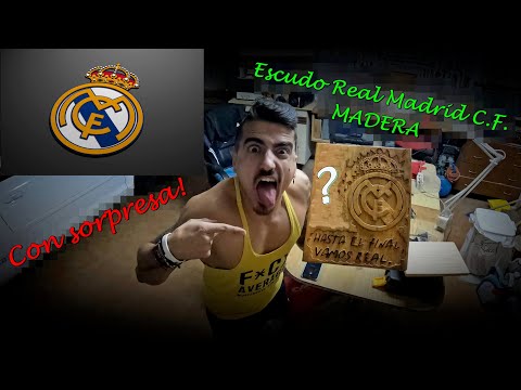 HAGO - ESCUDO Real Madrid C. F. en MADERA - Proceso Completo.