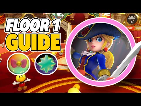 All Sparkle Gems & Ribbons in Floor 1 (Princess Peach: Showtime! 100% Collectibles Guide)