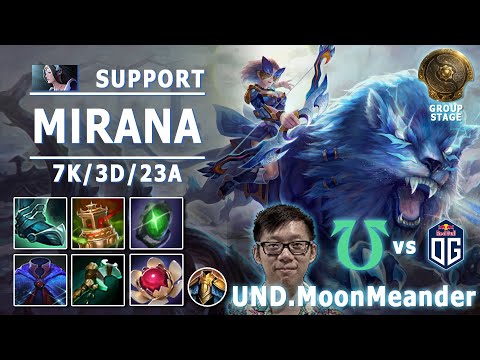 TI 10 | UND.MoonMeander Mirana Support | UND vs OG | Great Roaming | Group Stage | TI Player View