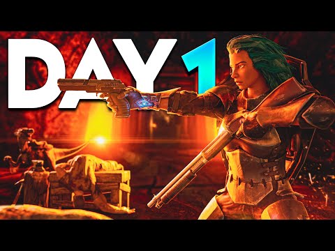 Fighting For Fjordur Labyrinth Cave on DAY 1! - ARK: Survival Evolved
