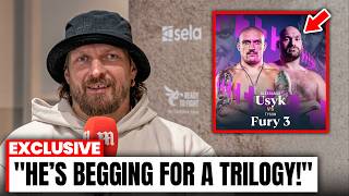"He's a Fat Fool!" Oleksandr Usyk LAUGHS At Tyson Fury For DEMANDING Trilogy Fight!