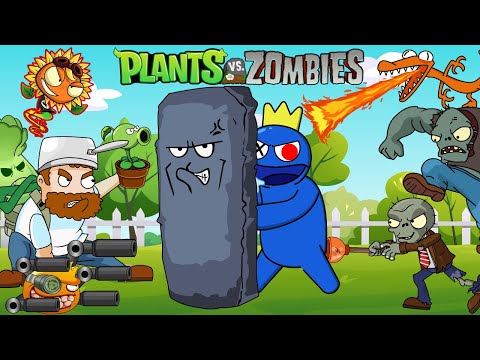 Rainbow Friends Vs Dave vs Zombies #3: Rainbow Friends in Plants vs Zombies - Who Will Win???