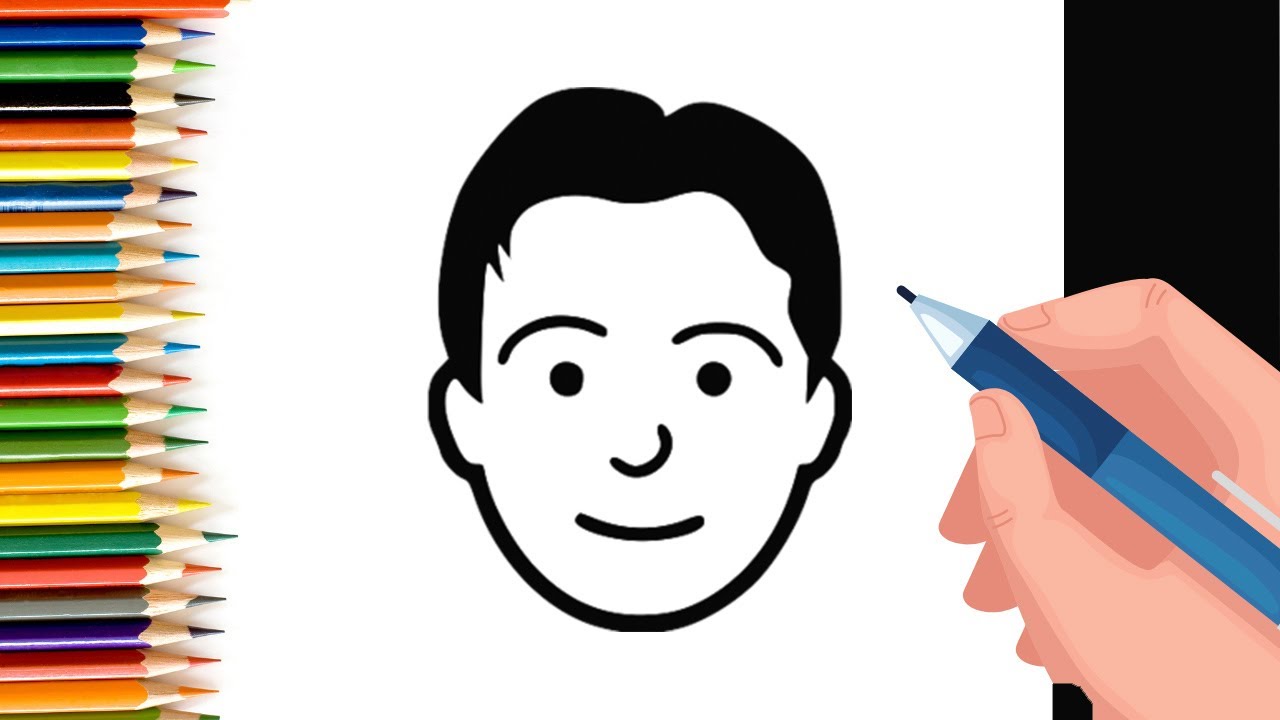 How to draw a boy face