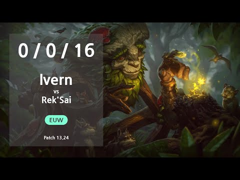 Ivern Jungle vs Rek'Sai - EUW Challenger Patch 13.24